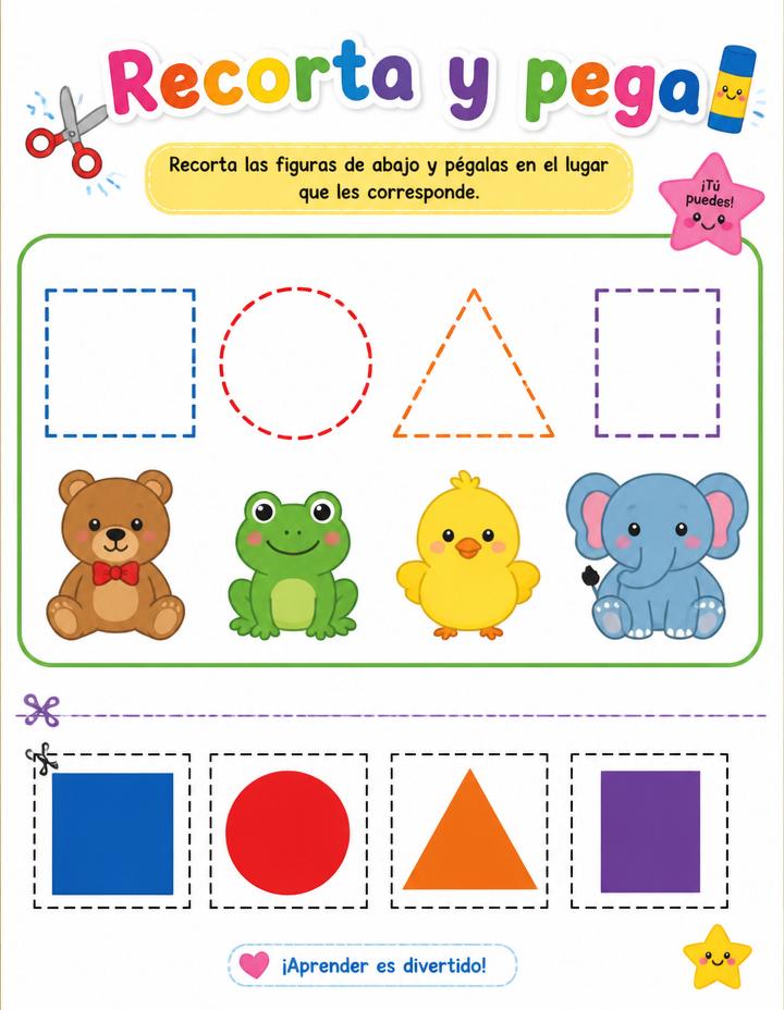 Página de muestra del currículo preescolar